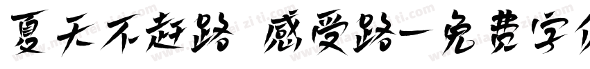 夏天不赶路 感受路字体转换